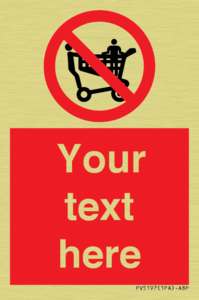 Custom No Climbing on Trolley Sign